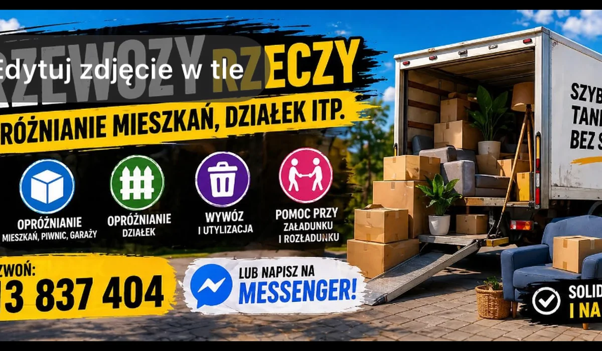 Samochód transportowy do przeprowadzek - Warszawa